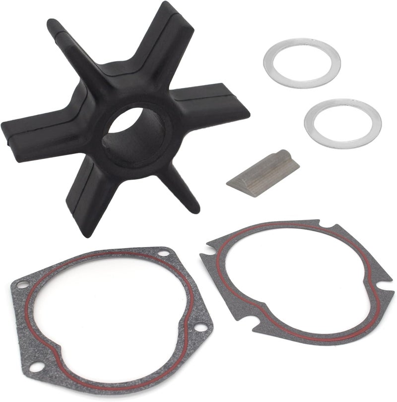 QUICKMARINER 19453T Water Pump Impeller Service Kit for Mercury Marine Force 30-75 HP Outboard Motor Replacement 47-19453 47-19453T Sierra 18-8900 with Key and Gaskets - Image 1